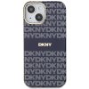 DKNY pevný kryt na iPhone 15 s monovzorom a pruhmi a MagSafe (DKHMP15SHRHSEB) - modrý