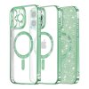 Techsuit Luxury Glitter MagSafe puzdro pre iPhone 13 Pro – svetlozelené (Light Green)