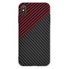 Techsuit Carbonite FiberShell puzdro pre iPhone XS Max – červené (Red Vortex)