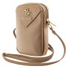 Guess Universal Phone Pouch Zip Triangle 4G (GUWBZPGSTEGD) – univerzálne púzdro, nastaviteľný popruh, zapínanie na zips – svetlozlaté (Light Gold)