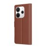 Techsuit Leather Folio puzdro pre Xiaomi Redmi Note 14 4G – hnedé (Brown)