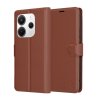 Techsuit Leather Folio puzdro pre Xiaomi Redmi Note 14 4G – hnedé (Brown)