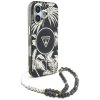 Guess IML Palm Trees Triangle MagSafe Kryt s perlovou šnúrkou pre iPhone 16 – čierny