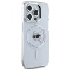 Karl Lagerfeld IML MagSafe Kryt pre iPhone 15 Pro – biely s kovovým logom Karl