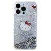 Hello Kitty Hardcase Liquid Glitter Charms Kitty Head kryt na iPhone 15 Pro Max – strieborný