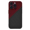 Techsuit Carbonite FiberShell kryt na iPhone 15 Pro – červený Vortex