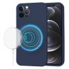 Techsuit SoftFlex MagSafe kryt na iPhone 12 Pro – tmavo modrý