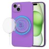 Techsuit SoftFlex MagSafe kryt na iPhone 15 Plus – fialový