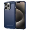 Techsuit Carbon Silicone kryt na iPhone 15 Pro Max – modrý