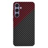 Techsuit Carbonite FiberShell kryt na Samsung Galaxy S24 Plus – červený Vortex