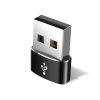 Techsuit Adaptér - Type-C na USB, 3A - čierny
