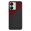 Techsuit Carbonite FiberShell puzdro pre Xiaomi Redmi 13C 4G / Redmi 13C 5G / Poco C65 – Red Vortex