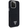 Guess Denim Triangle Logo MagSafe puzdro pre iPhone 16 Pro Max – čierne