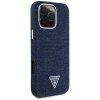 Guess Denim Triangle Logo MagSafe puzdro pre iPhone 16 Pro Max – modré