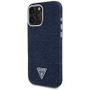 Guess Denim Triangle Logo MagSafe puzdro pre iPhone 16 Pro Max – modré