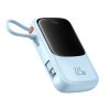 Baseus power banka Qpow Pro+ (P10067101313-00) – Lightning, 2× USB-C, USB-A, 10 000 mAh, 22,5 W, USB-C kábel, modrá