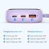 Baseus power banka Qpow Pro+ (P10067101513-00) – Lightning, 2× USB-C, USB-A, 10 000 mAh, 22,5 W, USB-C kábel, fialová