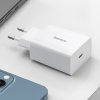 Baseus sieťová nabíjačka Speed Mini (CCFS-SN02) – rýchlonabíjačka, USB-C, 20W, biela