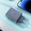 Acefast GaN nabíjačka Exploration A45 – 2× USB-C, USB-A, 65 W PD, rýchle nabíjanie, sivá
