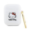 Hello Kitty Silicone 3D Kitty Head puzdro pre Apple AirPods 1 / 2 – biele