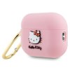 Hello Kitty Silicone 3D Kitty Head puzdro pre Apple AirPods 3 – ružové