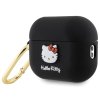 Hello Kitty Silicone 3D Kitty Head puzdro pre Apple AirPods Pro 2 – čierne