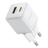 Baseus sieťová nabíjačka Palm (P1011160A213-00) – 2v1 rýchlonabíjačka, USB, USB-C, 30W, biela (Moon White)