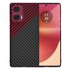 Techsuit Carbonite FiberShell puzdro na Motorola Edge 50 Fusion – červeno-čierne
