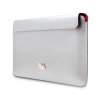 Hello Kitty 14" ochranné puzdro na notebook z PU kože s kovovým logom – strieborné