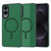Techsuit – HaloFrost MagSafe Series – kryt s MagSafe pre Samsung Galaxy S25 Edge – tmavozelený