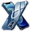 Techsuit – Shockproof Clear Silicone MagSafe priehľadné silikónové ochranné puzdro pre iPhone 12 – priehľadné