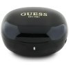Guess - bezdrôtové slúchadlá Flat Classic Logo Electroplated, Bluetooth 5.4, TWS, mikrofón, 300 mAh - čierne