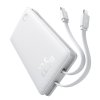 Baseus – Airpow Air Lite – powerbanka, USB, USB-C, dvojitý kábel USB-C a Lightning, 22,5 W, 10000 mAh – biela