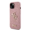 Guess – Glitter Script Big 4G – ochranný obal – iPhone 15 – ružový