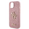 Guess – Glitter Script Big 4G – ochranný obal – iPhone 15 – ružový
