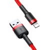 Baseus – dátový kábel Cafule USB na Lightning, QC 3.0, 2 A, 3 m – červený