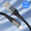 Lito – dátový kábel USB-A na Lightning, rýchle nabíjanie 2,4 A, 1 m – čierny