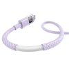 Baseus – dátový kábel Display 2 USB na Lightning, rýchle nabíjanie, digitálny displej, 2,4 A, 1 m – fialový (Nebula Purple)