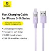 Baseus – dátový kábel Display 2 USB na Lightning, rýchle nabíjanie, digitálny displej, 2,4 A, 2 m – fialový (Nebula Purple)
