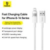 Baseus – dátový kábel Display 2 USB na Lightning, rýchle nabíjanie, digitálny displej, 2,4 A, 2 m – biely (Moon White)