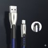 ColorWay – dátový kábel USB na Lightning, pozinkované konektory, nylon, 2,4 A, 480 Mbps, 1 m – modrý