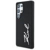 Karl Lagerfeld – Silicone Sign Metal Logo kryt na Samsung Galaxy S25 Ultra – čierny