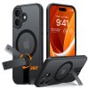 Torras – Pstand Spin MagSafe magnetický stojanový kryt na iPhone 16 Plus – čierny