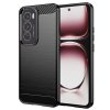 Techsuit - Carbon Silicone kryt pre Oppo Reno12 Pro - čierny