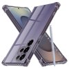 Techsuit - Shockproof Clear Silicone obal pre Samsung Galaxy S25 Ultra - dymovo čierny