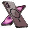 Techsuit - Shockproof Clear Silicone MagSafe kryt na iPhone 16 Plus - dymovo čierny