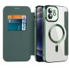 Techsuit - SmartMag Book puzdro na iPhone 12 - zelené