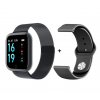 Smart hodinky s kovovým + silikonovým remienkom v balenie T80S