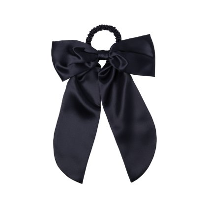 SL Silk Hair Bow Black 2