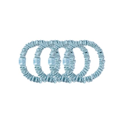 Sky Blue skinny scrunchies